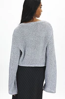 Urban Renewal Remnants Marled Knit Drippy Sleeve Sweater