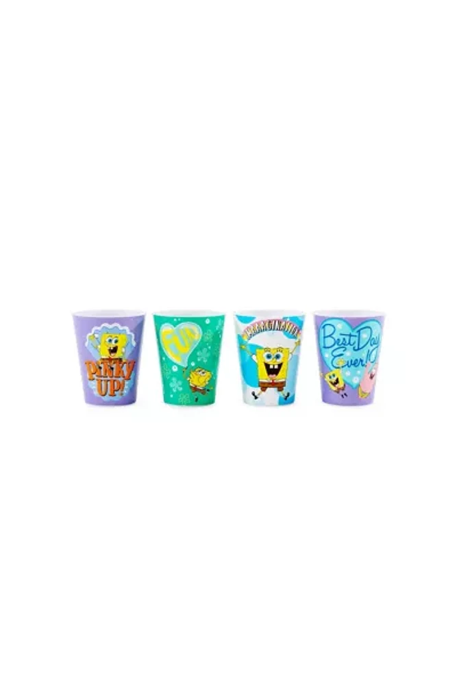 Nickelodeon SpongeBob SquarePants 4-Piece Plastic Shot Glass Set