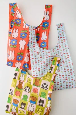 BAGGU & Miffy Standard Reusable Tote Bag - Set Of 3