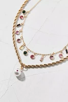 Lisette Pearl & Gem Layering Necklace Set