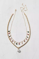 Lisette Pearl & Gem Layering Necklace Set