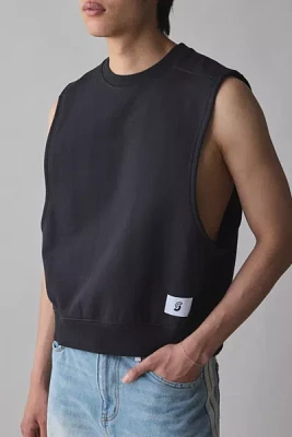 Standard Cloth Sleeveless Muscle Crew Neck Sweatshirt