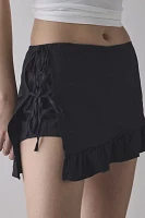 Kimchi Blue Sienna Side-Tie Wrap Ruffle Mini Skort