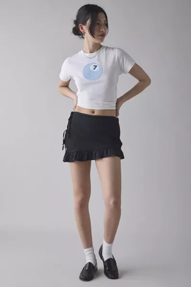 Kimchi Blue Sienna Side-Tie Wrap Ruffle Mini Skort