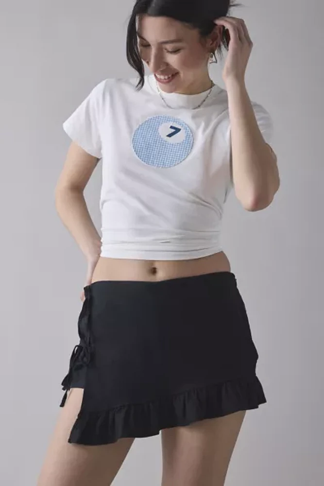 Kimchi Blue Sienna Side-Tie Wrap Ruffle Mini Skort