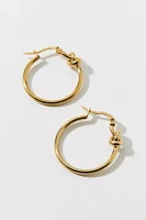 Stainless Steel Knotted Hoop Earring