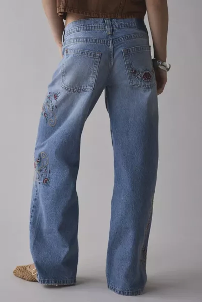 BDG Kayla Embroidered Low-Rise Jean