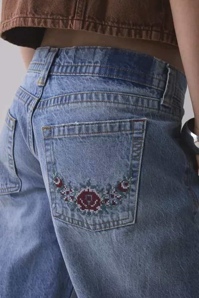 BDG Kayla Embroidered Low-Rise Jean
