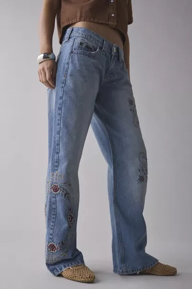BDG Kayla Embroidered Low-Rise Jean