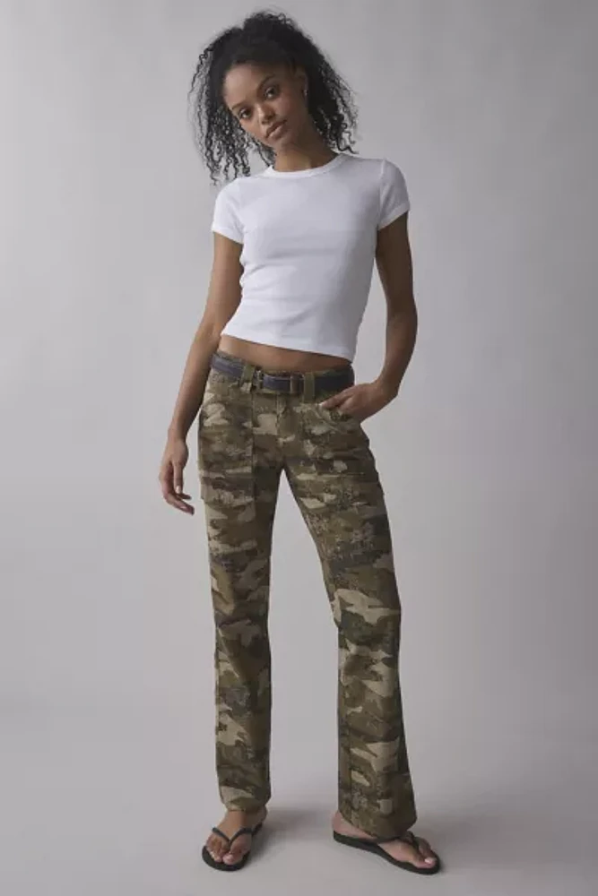 BDG Brigid Camo Print Chino Low-Rise Utility Pant