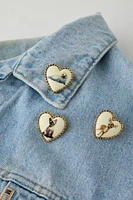 Icon Heart Enamel Pin Set