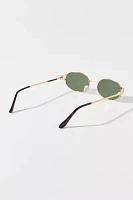 Emery Tortoise Metal Oval Sunglasses