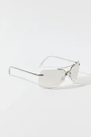 Kyra Rimless Metal Aviator Sunglasses