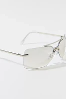 Kyra Rimless Metal Aviator Sunglasses