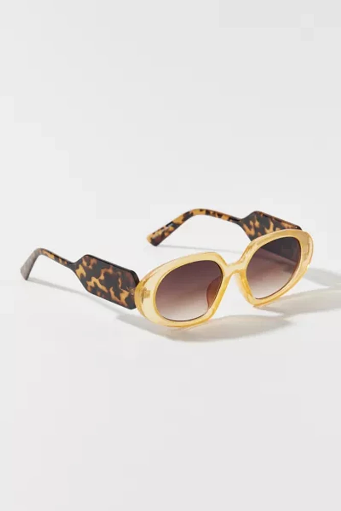 Poppy Retro Plastic Oval Sunglasses