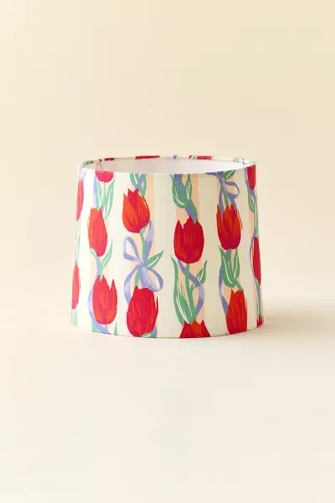 Tulip Print Woven Drum Lamp Shade