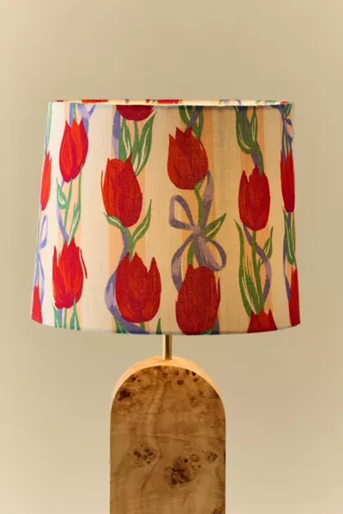 Tulip Print Woven Drum Lamp Shade