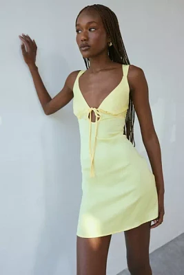 Kimchi Blue Brooke Satin Keyhole Cutout Slip Mini Dress