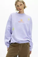 Think Positive Icon Graphic Crew Neck Pullover