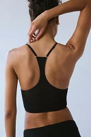 Out From Under Textured Mesh Longline Underwire Bra Top