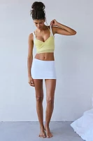 Out From Under Textured Mesh Longline Underwire Bra Top