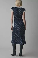 Kimchi Blue Faye Lace Trim Button-Down Midi Dress