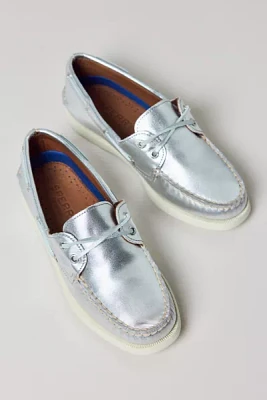 Sperry Women's Authentic Original 2-Eye Silver Boat Shoe