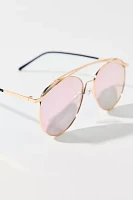 Lexi Mirrored Metal Aviator Sunglasses