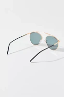 Lexi Mirrored Metal Aviator Sunglasses