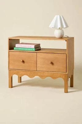 Everly Scallop Media Storage Cabinet