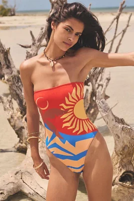 Billabong Feel The Heat Strapless One-Piece Swimsuit