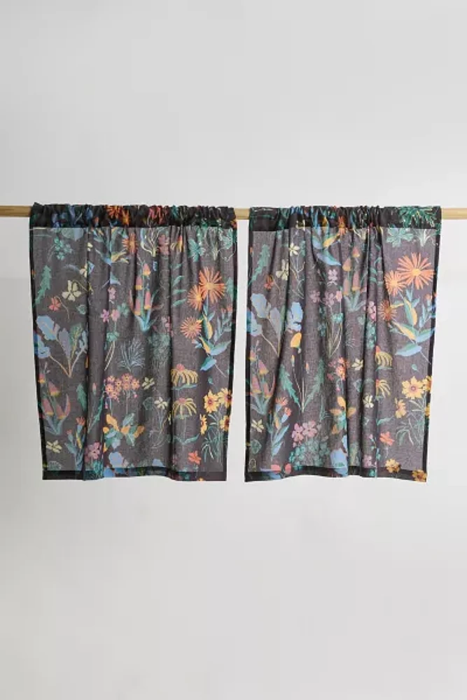 Flori Wildflower Pattern Café Curtain Set