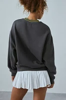 BDG Vinny Good Luck Graphic Oversized V-Neck Pullover