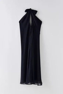 Vintage Sheer One-Shoulder Maxi Dress