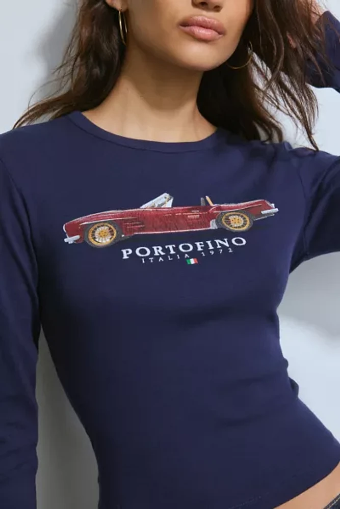 Portofino Italia Graphic Long Sleeve Baby Tee