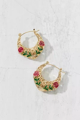 Belladonna Statement Rose Hoop Earring