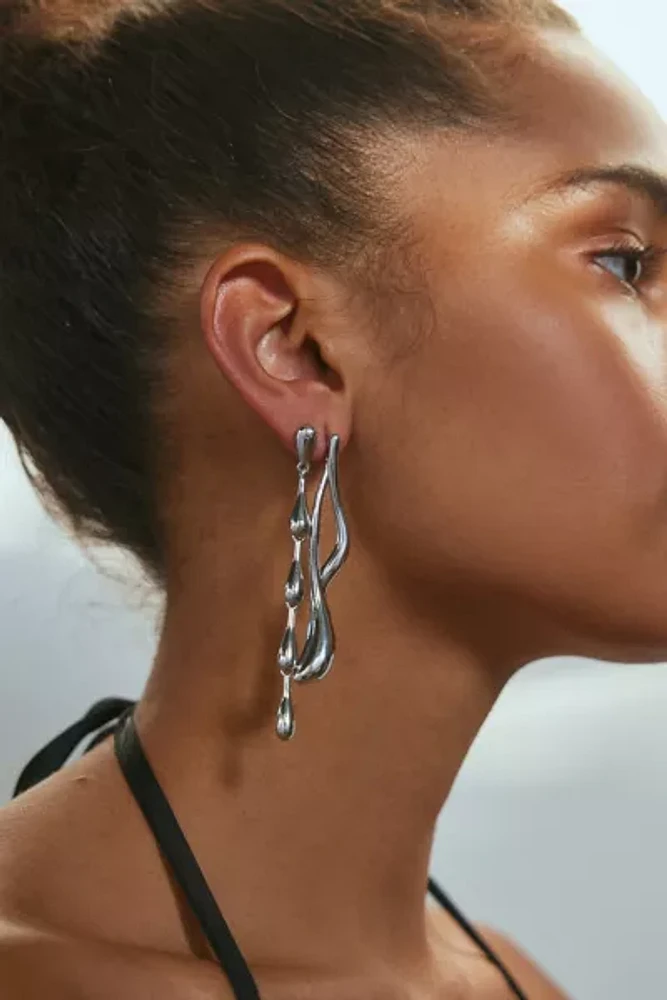 Rainy Days Drippy Metal Mismatched Earring