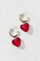 Heart Of Glass Chunky Hoop Earring