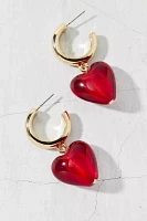Heart Of Glass Chunky Hoop Earring