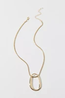 Suki Oblong Pendant Chain Necklace