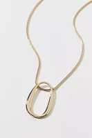 Suki Oblong Pendant Chain Necklace