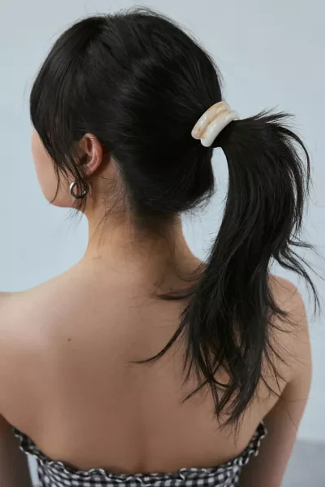 Resin Cuff Stretchy Ponytail Holder