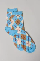 Lightweight Argyle Printed Crew Sock