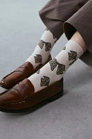 Animal Print Leopard Bow Crew Sock