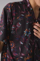 Puma Floral Allover Print Mesh Short Sleeve Shirt