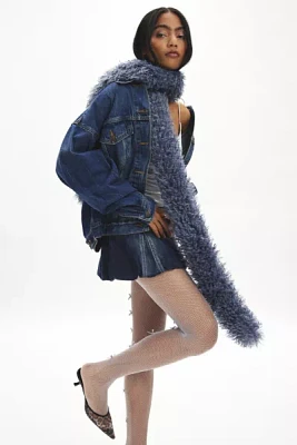 Fluffy Faux Fur Skinny Scarf