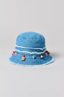 Pastry Charm Denim Bucket Hat