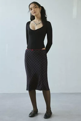 Urban Renewal Remnants Plaid Knee Length Skirt