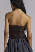 Urban Renewal Remnants Pinstripe Button Front Tube Top