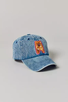 Denim Dog Patch Baseball Hat